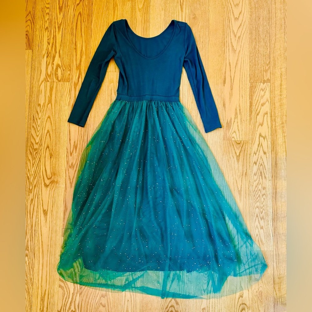EUC EleStory Small (4-6)  Mommy Spruce Ballerina dress